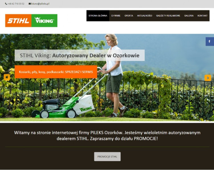 Realizacja strony www responsywnej + CMS - STIHL i VIKING autoryzowany dealer
