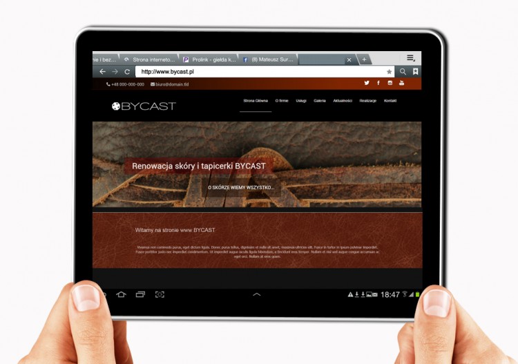 Strona internetowa dla firmy BYCAST