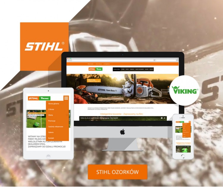 Stworzenie strony www responsywnej + CMS - STIHL i VIKING autoryzowany dealer