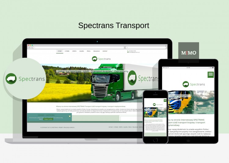 Nowa strona www dla firmy transportowej Spectrans