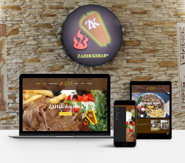 Strona www dla sieci restauracji ZAHIR KEBAB