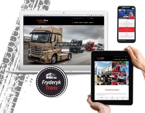 Realizacja strony www dla firmy FryderykTrans
